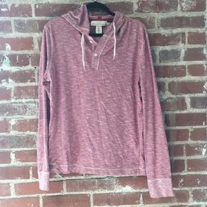 H&M long sleeve, hooded, button up pullover